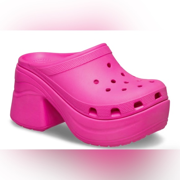 🌸NEW SIREN CLOG CROCS Barbie Pink Color Women’s Sz 8 With Tags. - Picture 5 of 7